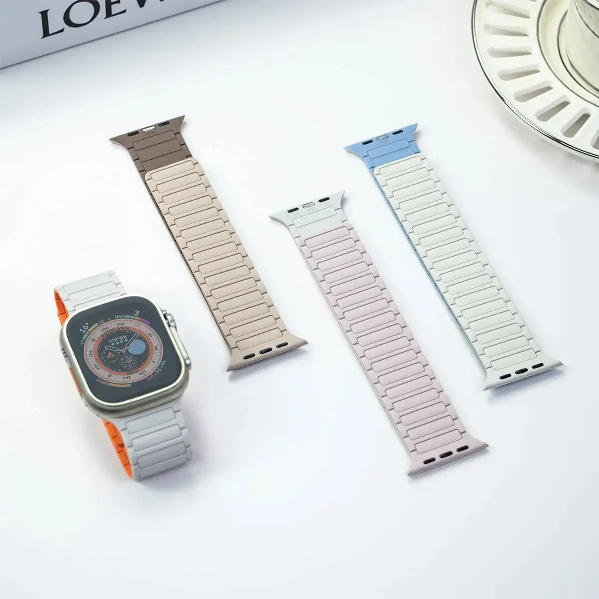 Magnetic Silicone Band for Apple Watch Ultra 2, Series 10, 9, 8, 7, SE – 49mm, 45mm, 44mm, 42mm, 41mm, 40mm STRAPS
