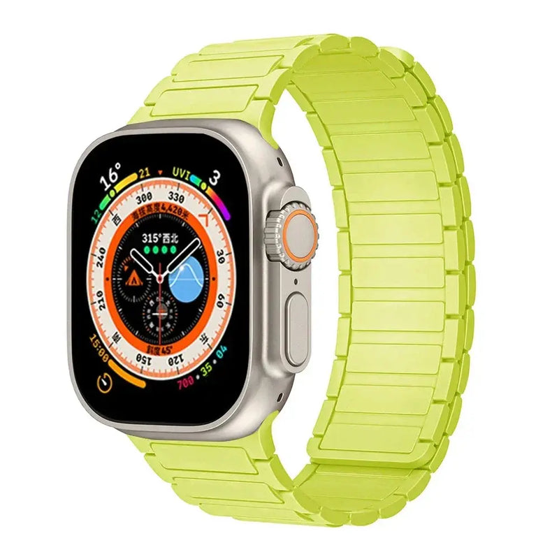 Magnetic Silicone Band for Apple Watch Ultra 2, Series 10, 9, 8, 7, SE – 49mm, 45mm, 44mm, 42mm, 41mm, 40mm STRAPS