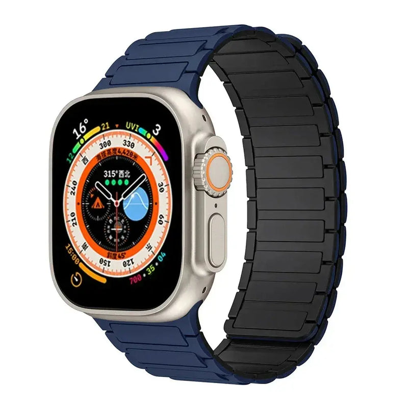 Magnetic Silicone Band for Apple Watch Ultra 2, Series 10, 9, 8, 7, SE – 49mm, 45mm, 44mm, 42mm, 41mm, 40mm STRAPS