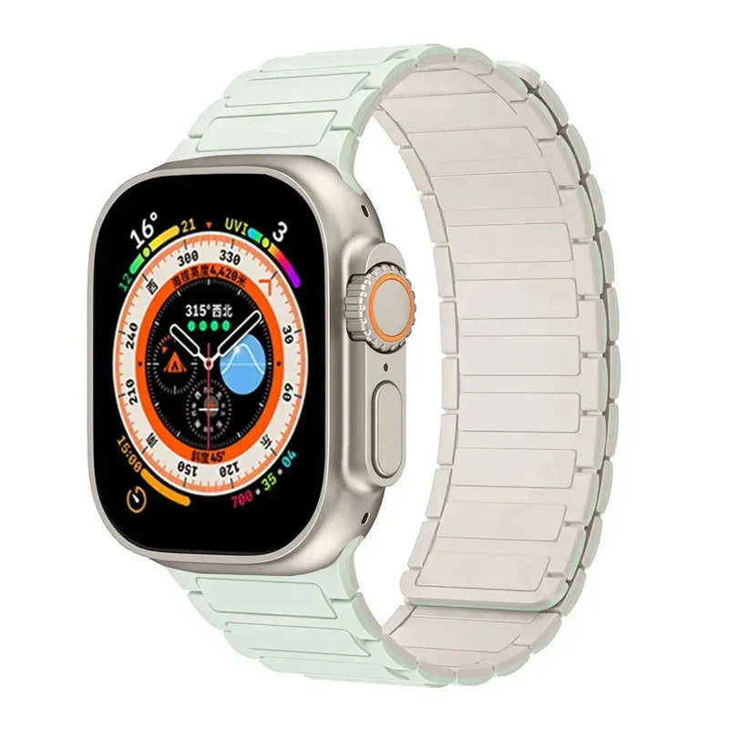 Magnetic Silicone Band for Apple Watch Ultra 2, Series 10, 9, 8, 7, SE – 49mm, 45mm, 44mm, 42mm, 41mm, 40mm STRAPS