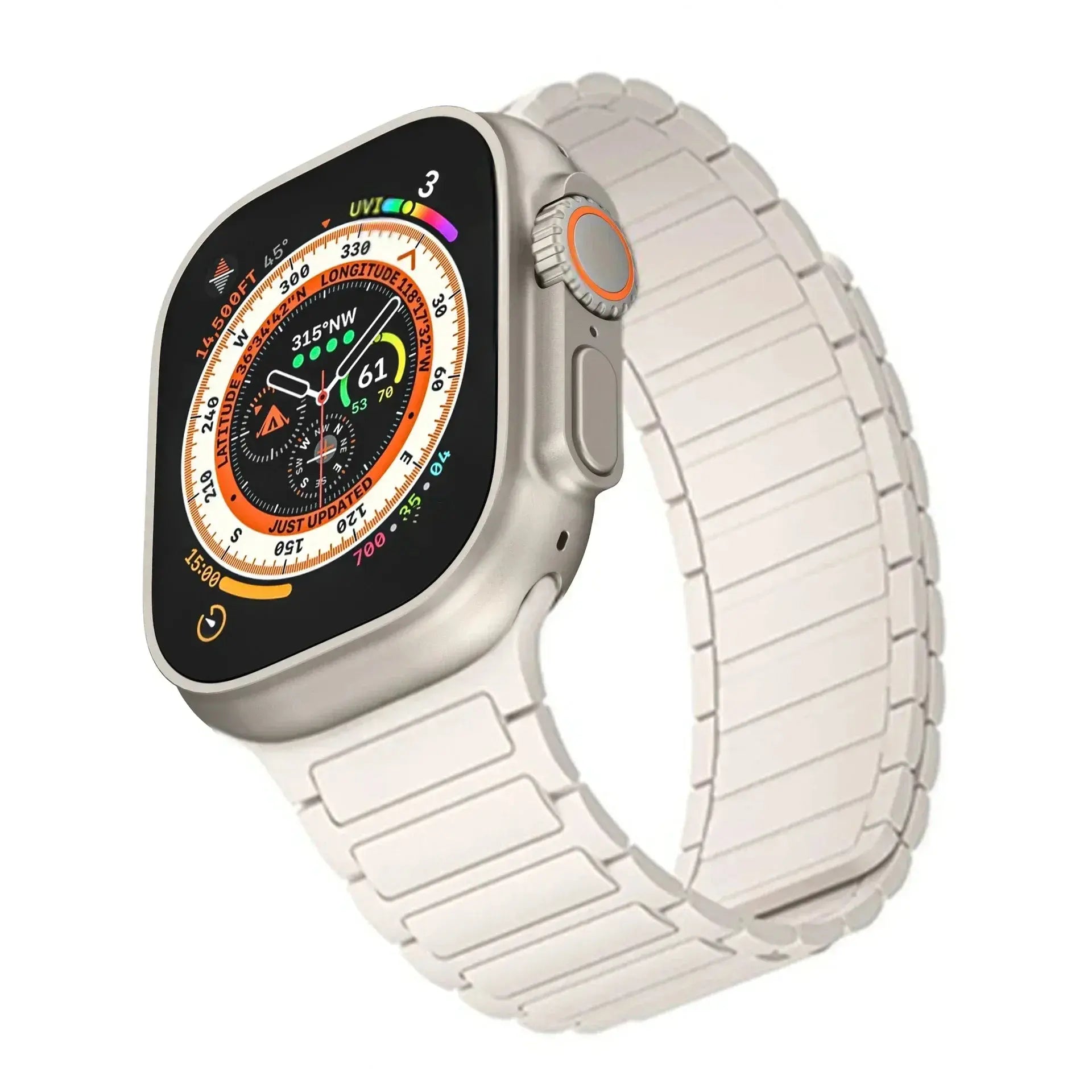 Magnetic Silicone Band for Apple Watch Ultra 2, Series 10, 9, 8, 7, SE – 49mm, 45mm, 44mm, 42mm, 41mm, 40mm STRAPS