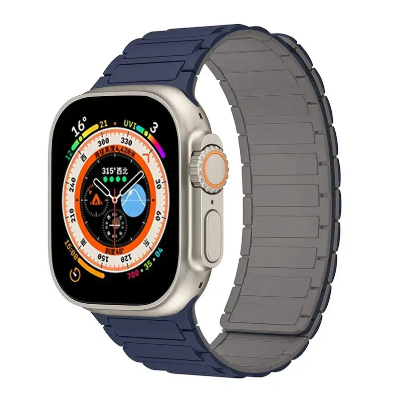 Magnetic Silicone Band for Apple Watch Ultra 2, Series 10, 9, 8, 7, SE – 49mm, 45mm, 44mm, 42mm, 41mm, 40mm STRAPS