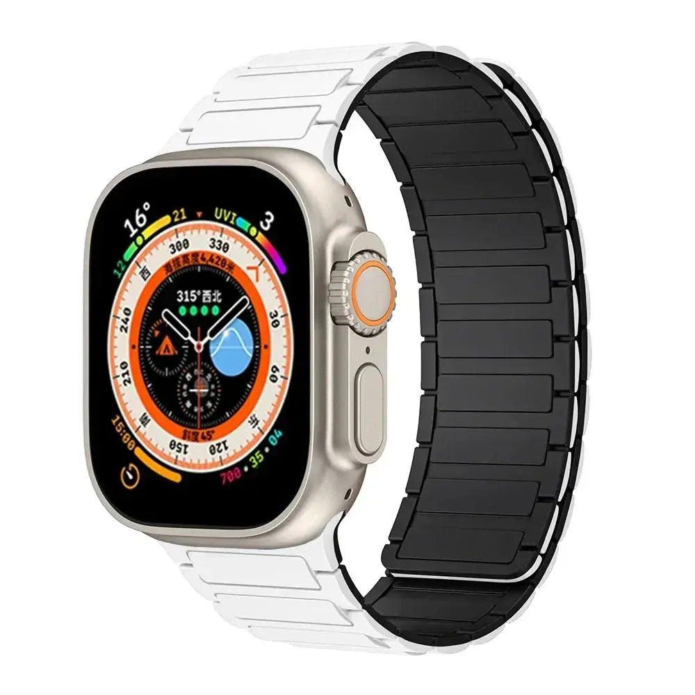 Magnetic Silicone Band for Apple Watch Ultra 2, Series 10, 9, 8, 7, SE – 49mm, 45mm, 44mm, 42mm, 41mm, 40mm STRAPS