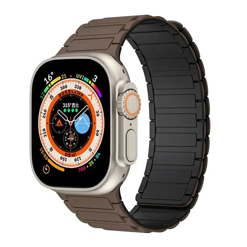 Magnetic Silicone Band for Apple Watch Ultra 2, Series 10, 9, 8, 7, SE – 49mm, 45mm, 44mm, 42mm, 41mm, 40mm STRAPS