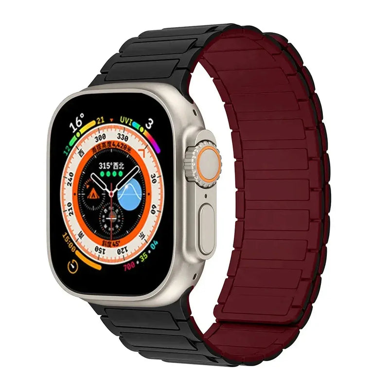 Magnetic Silicone Band for Apple Watch Ultra 2, Series 10, 9, 8, 7, SE – 49mm, 45mm, 44mm, 42mm, 41mm, 40mm STRAPS