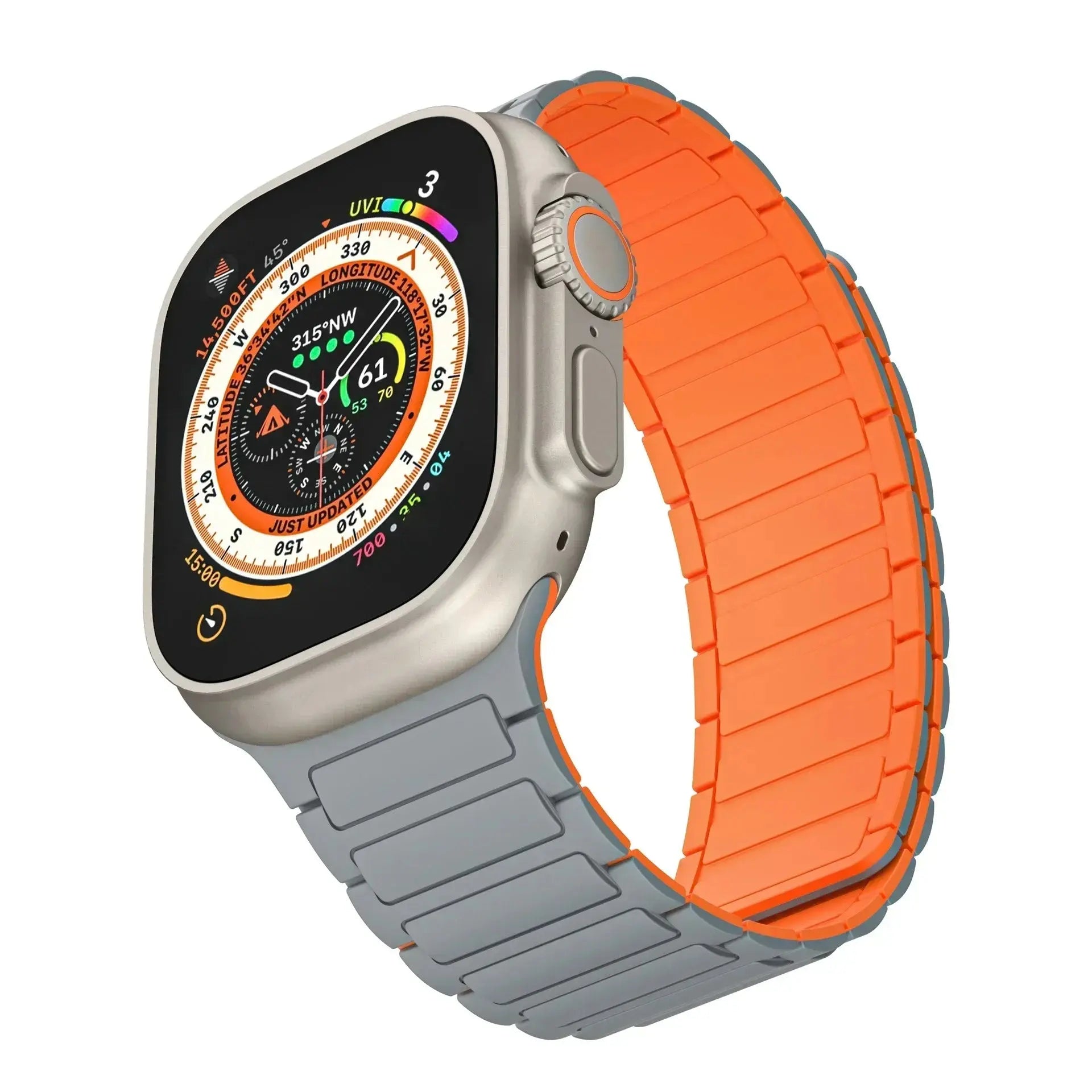 Magnetic Silicone Band for Apple Watch Ultra 2, Series 10, 9, 8, 7, SE – 49mm, 45mm, 44mm, 42mm, 41mm, 40mm STRAPS