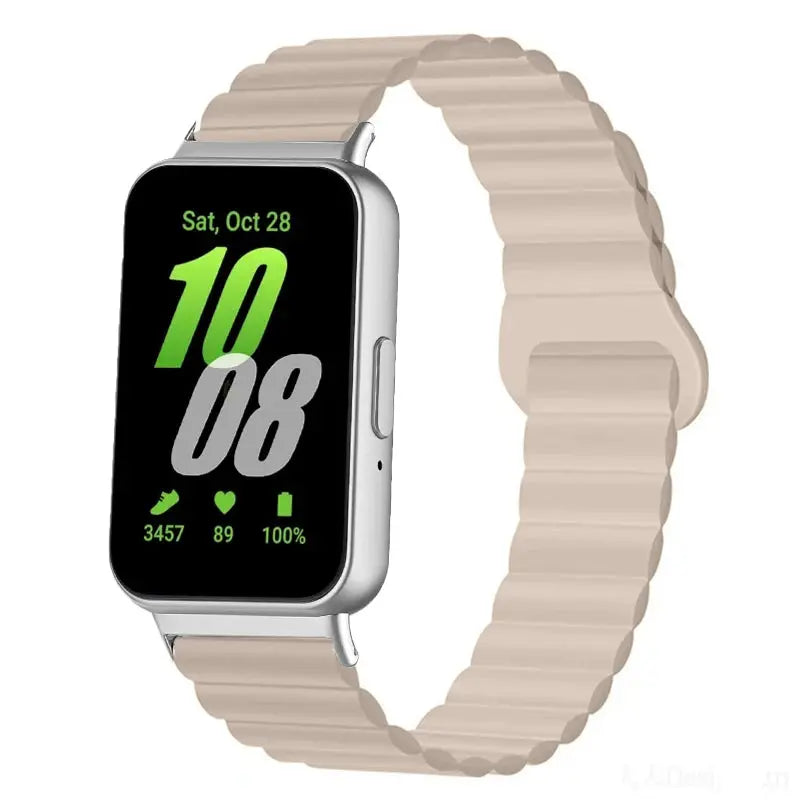 Magnetic Sport Silicone Strap for Samsung Galaxy Fit 3 – Adjustable Watch Band for Men & Women - STRAPS