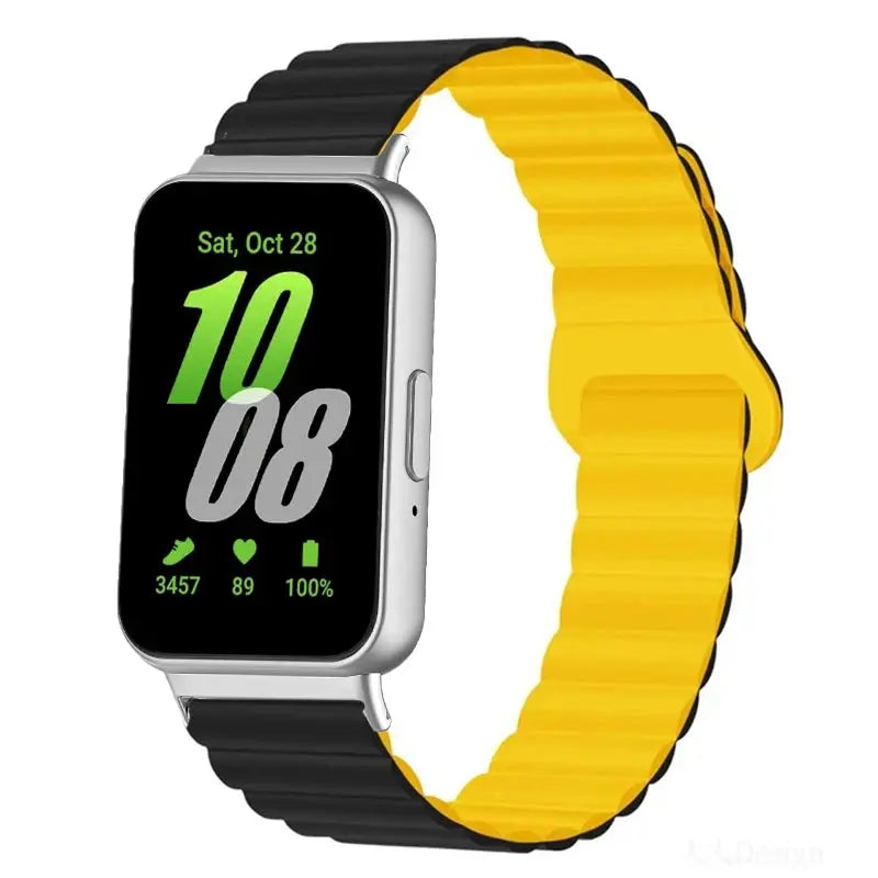 Magnetic Sport Silicone Strap for Samsung Galaxy Fit 3 – Adjustable Watch Band for Men & Women - STRAPS