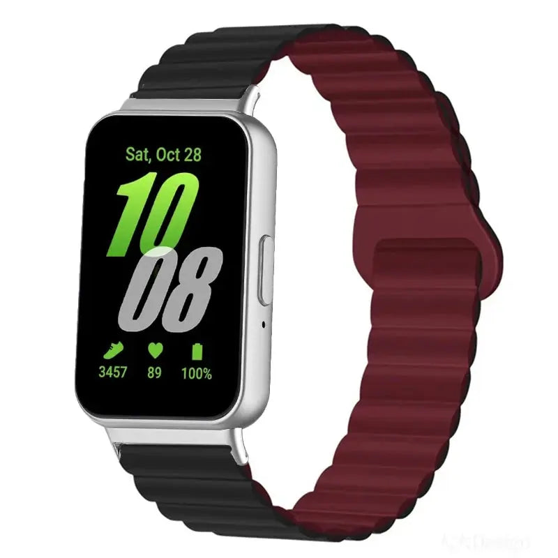 Magnetic Sport Silicone Strap for Samsung Galaxy Fit 3 – Adjustable Watch Band for Men & Women - STRAPS
