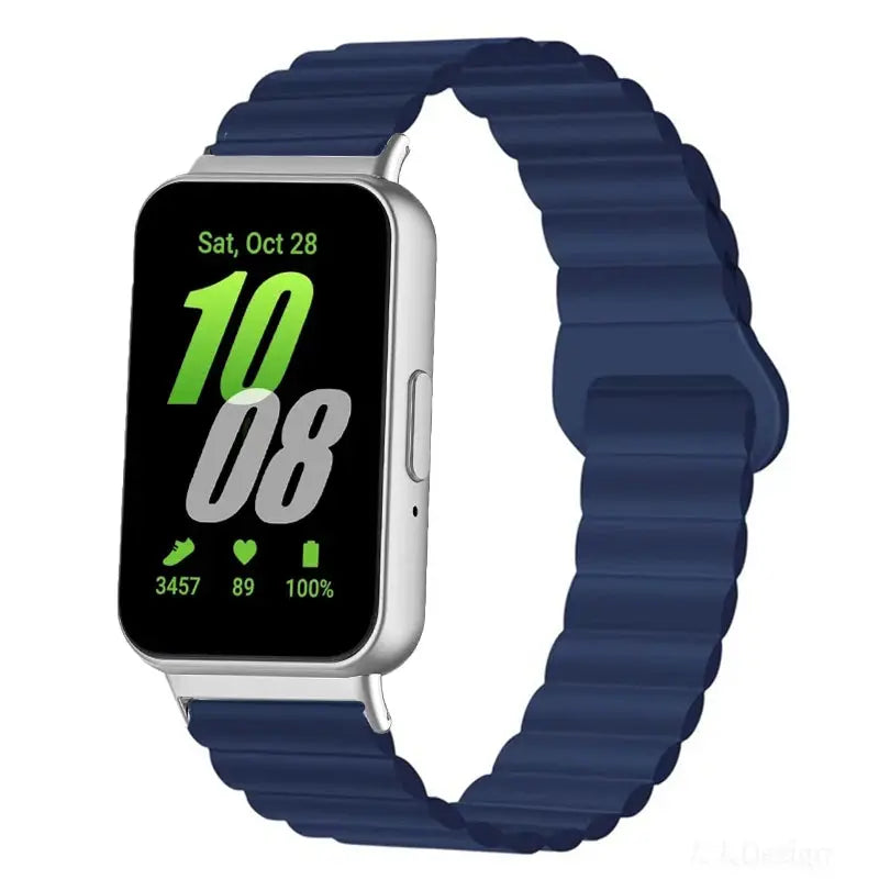 Magnetic Sport Silicone Strap for Samsung Galaxy Fit 3 – Adjustable Watch Band for Men & Women - STRAPS