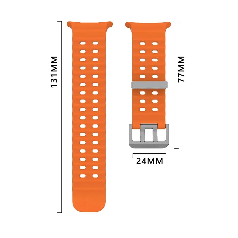 Marine Sports Silicone Band for Samsung Galaxy Watch Ultra 47mm – Breathable Strap Bracelet JANSIN