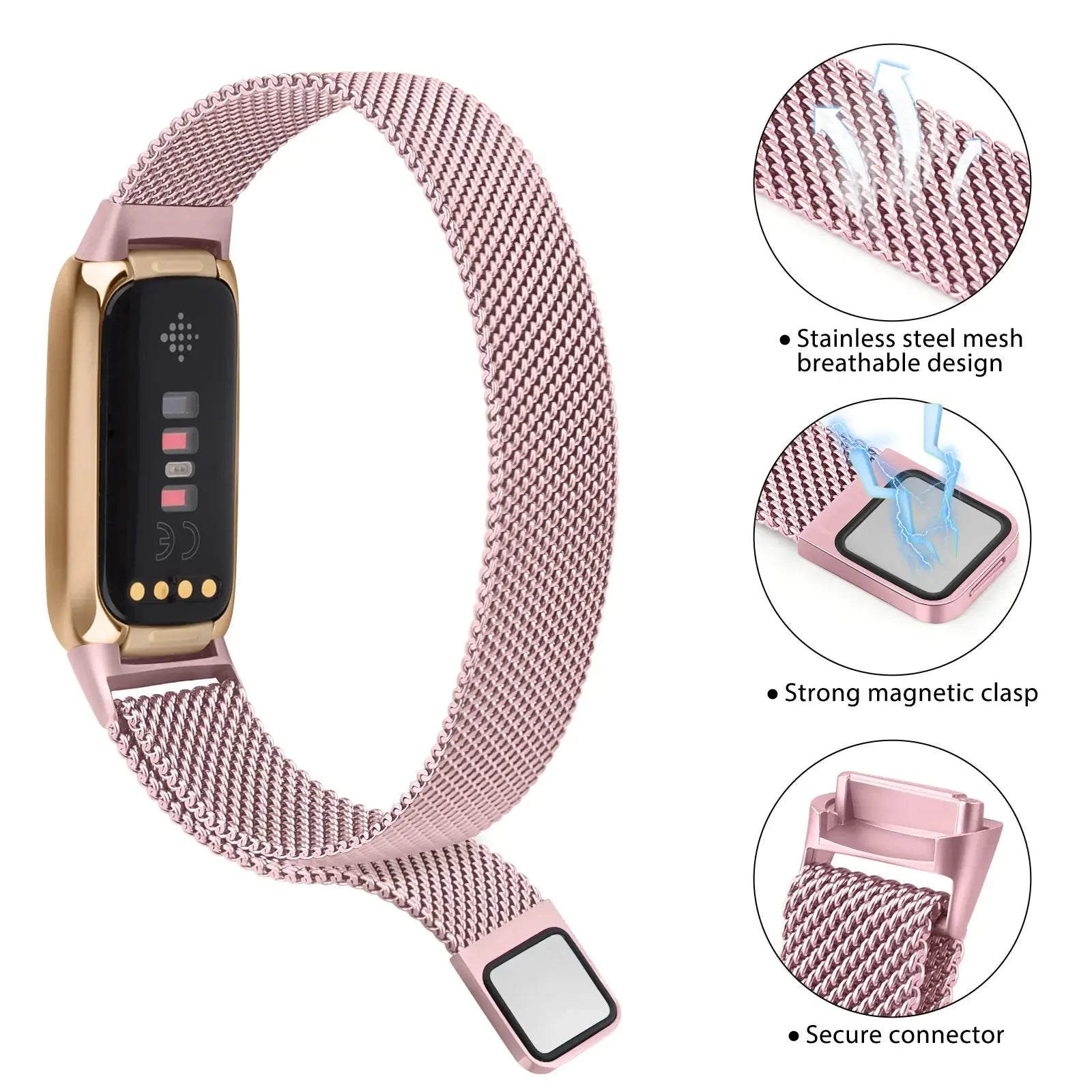 Metal Magnetic Band for Fitbit Luxe - Milanese Sport Strap Replacement STRAPS