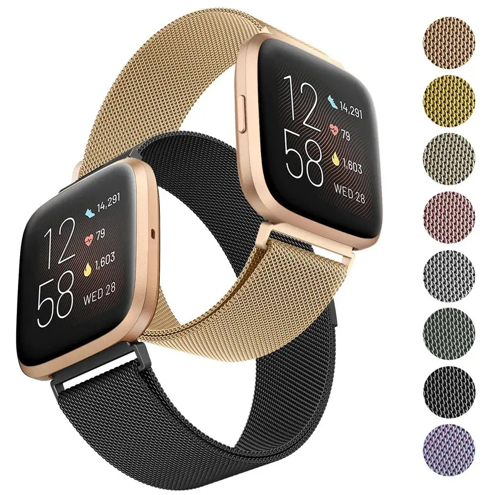 Metal Magnetic Strap for Fitbit Versa 4/3/2/Lite/Sense 2, Stainless Steel Band - STRAPS