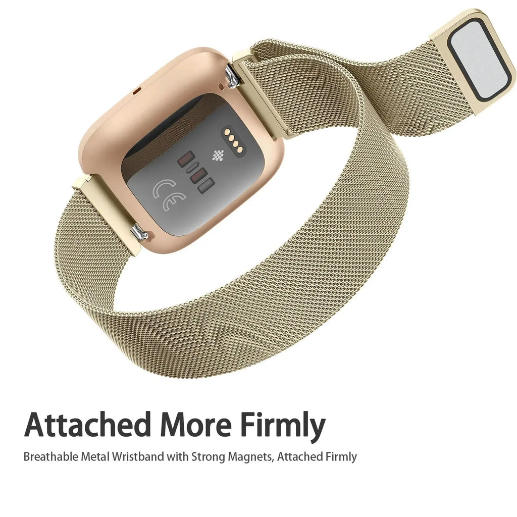 Metal Magnetic Strap for Fitbit Versa 4/3/2/Lite/Sense 2, Stainless Steel Band - STRAPS