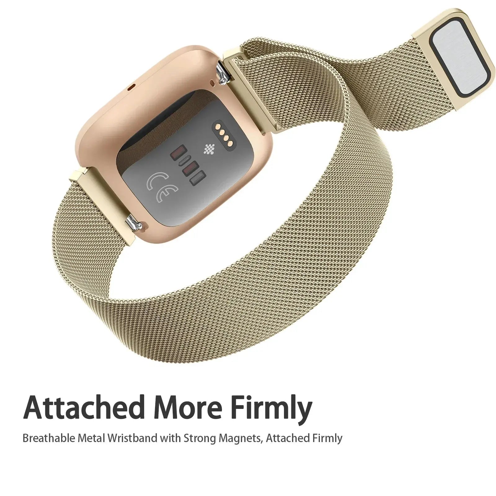 Metal Magnetic Strap for Fitbit Versa 4/3/2/Lite/Sense 2, Stainless Steel Band - STRAPS