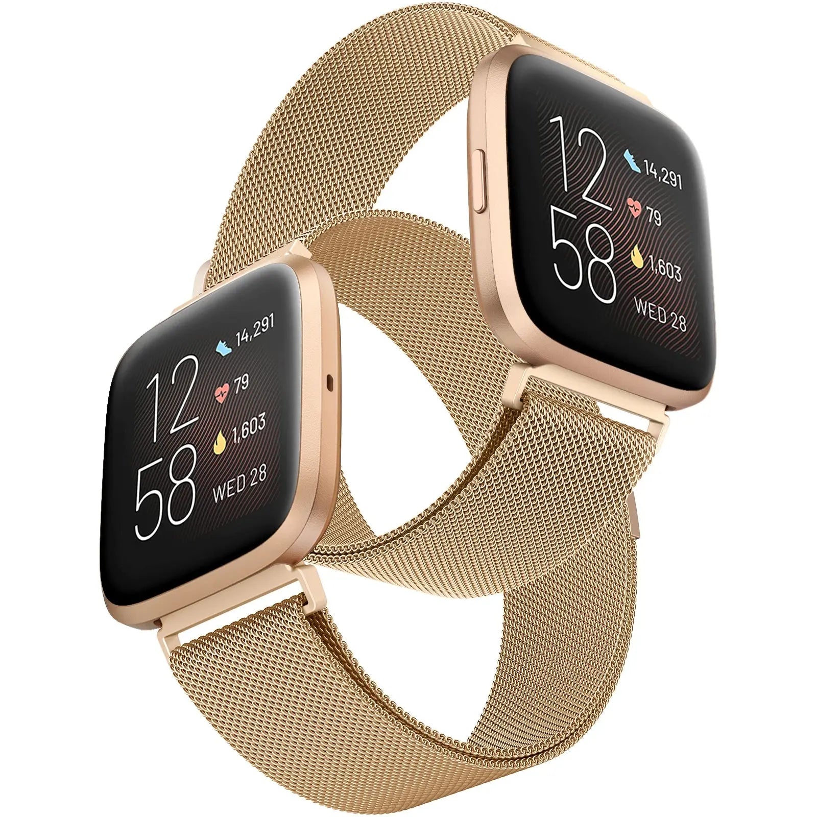 Metal Magnetic Strap for Fitbit Versa & Sense Series – Sleek & Adjustable Watchband - STRAPS