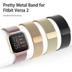 Metal Magnetic Strap for Fitbit Versa & Sense Series – Sleek & Adjustable Watchband - STRAPS