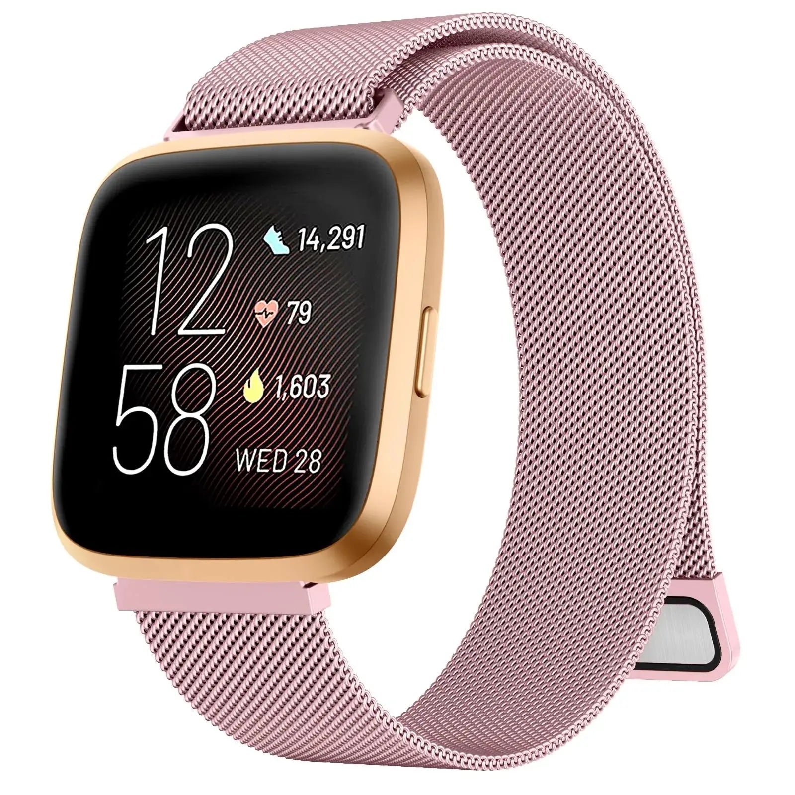 Metal Magnetic Strap for Fitbit Versa & Sense Series – Sleek & Adjustable Watchband - STRAPS