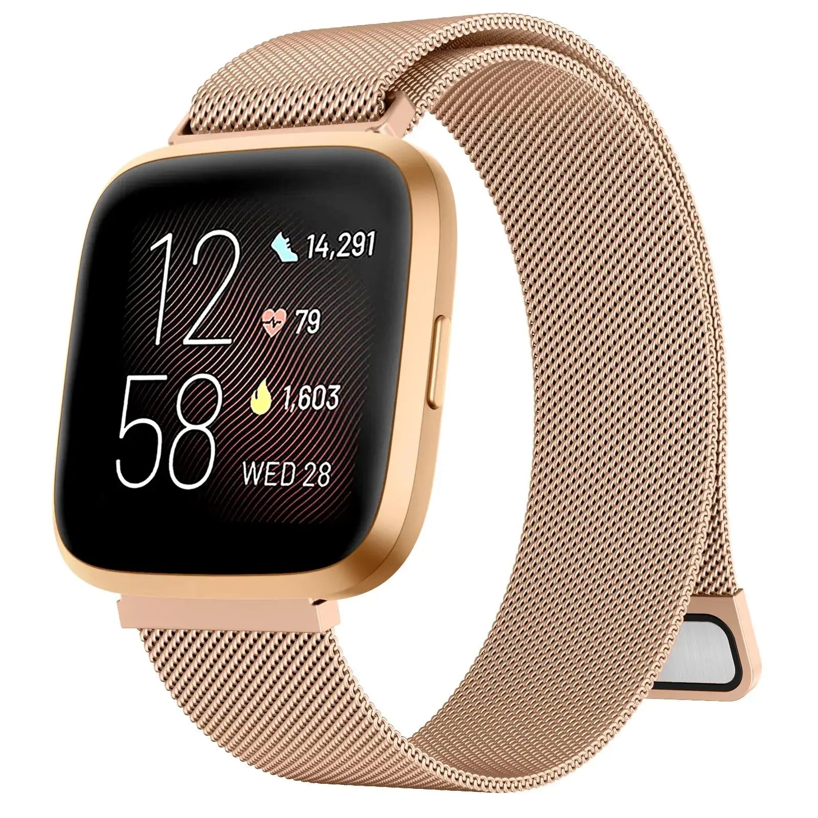 Metal Magnetic Strap for Fitbit Versa & Sense Series – Sleek & Adjustable Watchband - STRAPS