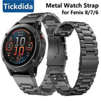 Metal Strap for Garmin Fenix 8 E 7 7X Pro 9 6X Plus Stainless Steel Band for Garmin Enduro 3 Tactix 8 QuickFit 22/26mm STRAPS