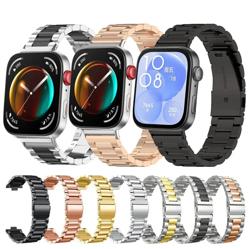 Metal Strap for Huawei Watch Fit 3 - Stainless Steel Smartwatch Wristband Accessory - Many Colours JANSIN