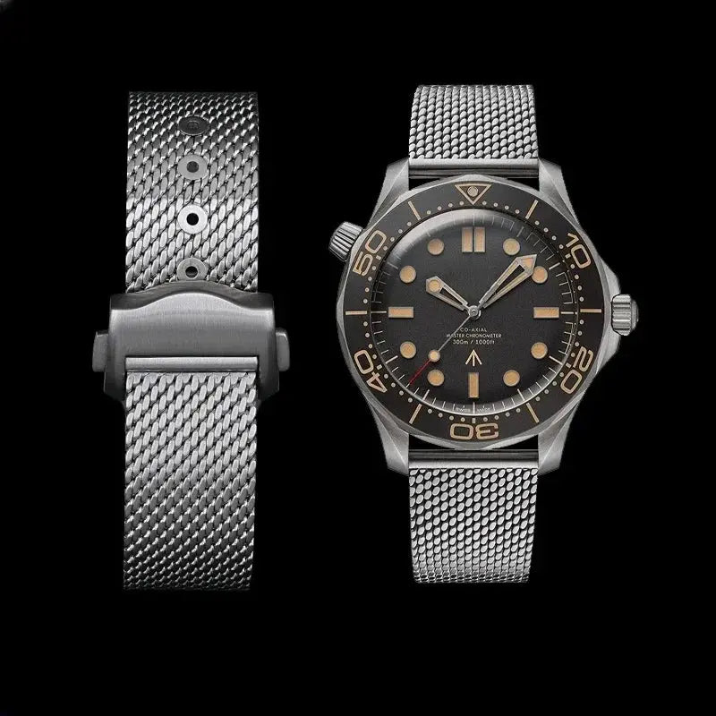 Milan Steel Mesh Anti-Allergy Watchband for Omega 007 Seahorse 300 Observatory & Universal Watches - STRAPS