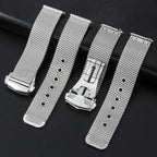 Milan Steel Mesh Anti-Allergy Watchband for Omega 007 Seahorse 300 Observatory & Universal Watches - STRAPS