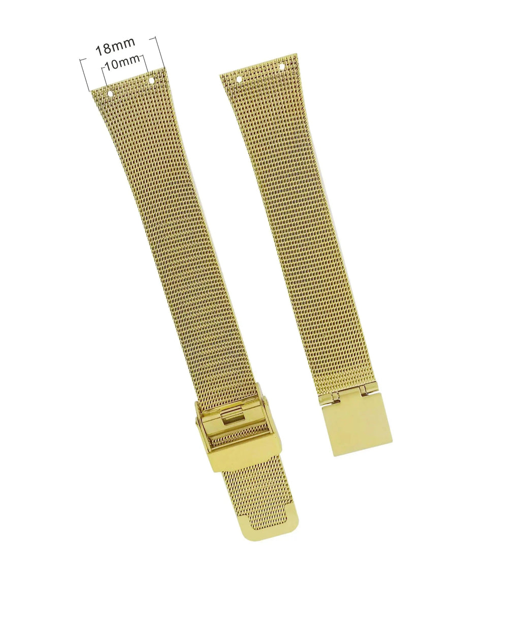 Milanese Stainless Steel Watch Band for Bering Unisex Watch (18mm-14mm, Hole Spacing 10mm) STRAPS