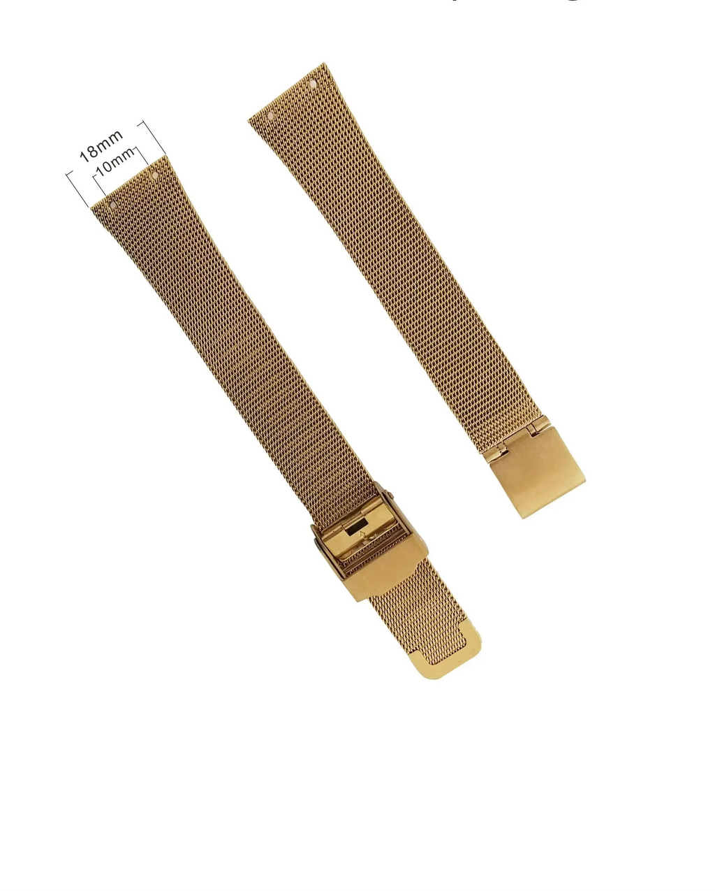 Milanese Stainless Steel Watch Band for Bering Unisex Watch (18mm-14mm, Hole Spacing 10mm) STRAPS