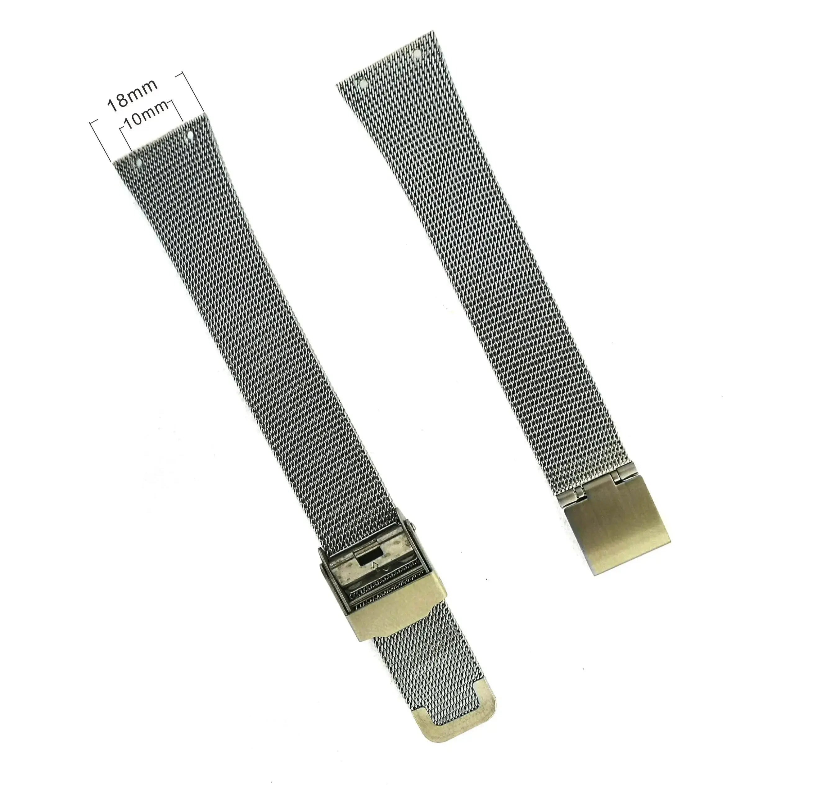 Milanese Stainless Steel Watch Band for Bering Unisex Watch (18mm-14mm, Hole Spacing 10mm) STRAPS