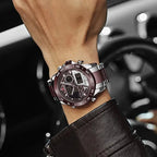 NAVIFORCE NF9171 Mens Digital Quartz Watch, LED, Stainless Steel, 45mm, Waterproof, Chronograph - STRAPS