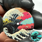 NH35 Modified Dial - 28.5mm Kanagawa Oil Painting - Full Luminous - STRAPS