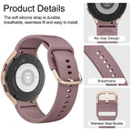 No Gaps Silicone Strap for Samsung Galaxy Watch 4, 5, 6, 7 – 40mm, 44mm, 45mm, 42mm, 46mm, 47mm TOBFIT