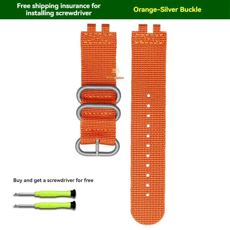 Nylon Canvas Strap for Casio PROTREK PRW-3000/3100/6000/6100Y With Tools 180mm Band STRAPS