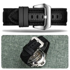 Nylon Canvas & Cowhide Leather Watch Strap for Panerai - 22/24/26mm - PAM111/441 - STRAPS
