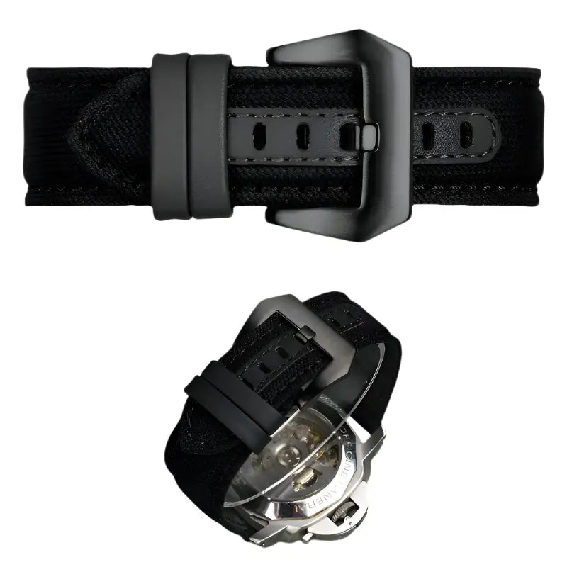 Nylon Canvas & Cowhide Leather Watch Strap for Panerai - 22/24/26mm - PAM111/441 - STRAPS