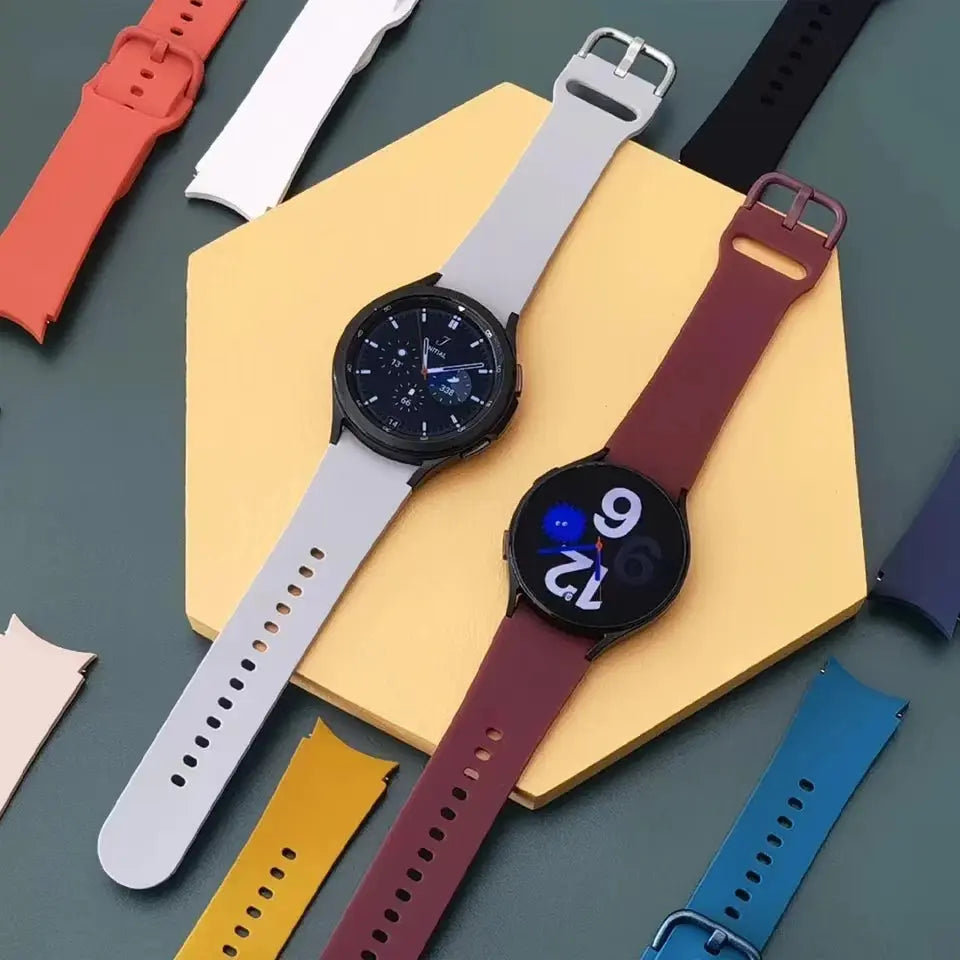 Original Arc Silicone Strap for Samsung Galaxy Watch 7 6 5 4 Pro Classic 40mm–47mm 20mm Band - STRAPS