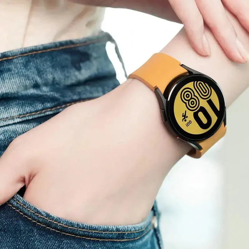 Original Arc Silicone Strap for Samsung Galaxy Watch 7 6 5 4 Pro Classic 40mm–47mm 20mm Band - STRAPS