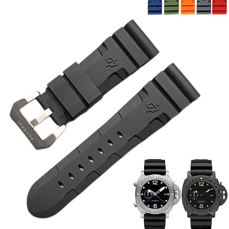 Panerai SUBMERSIBLE PAM 441/386 Silicone Watch Band - 24/26mm - Lightning Design - STRAPS