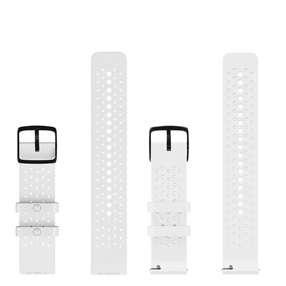 Polar Vantage M Silicone Strap Wristband Replacement - Silver Buckle Bracelet - STRAPS