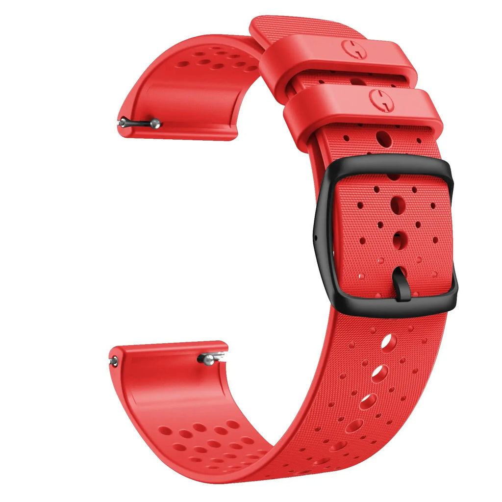 Polar Vantage M Silicone Strap Wristband Replacement - Silver Buckle Bracelet - STRAPS