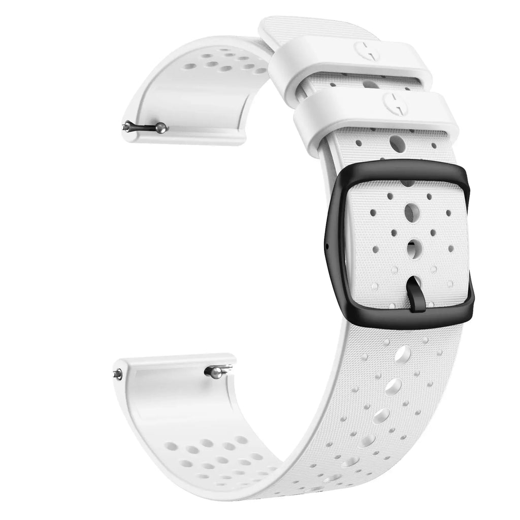 Polar Vantage M Silicone Strap Wristband Replacement - Silver Buckle Bracelet - STRAPS