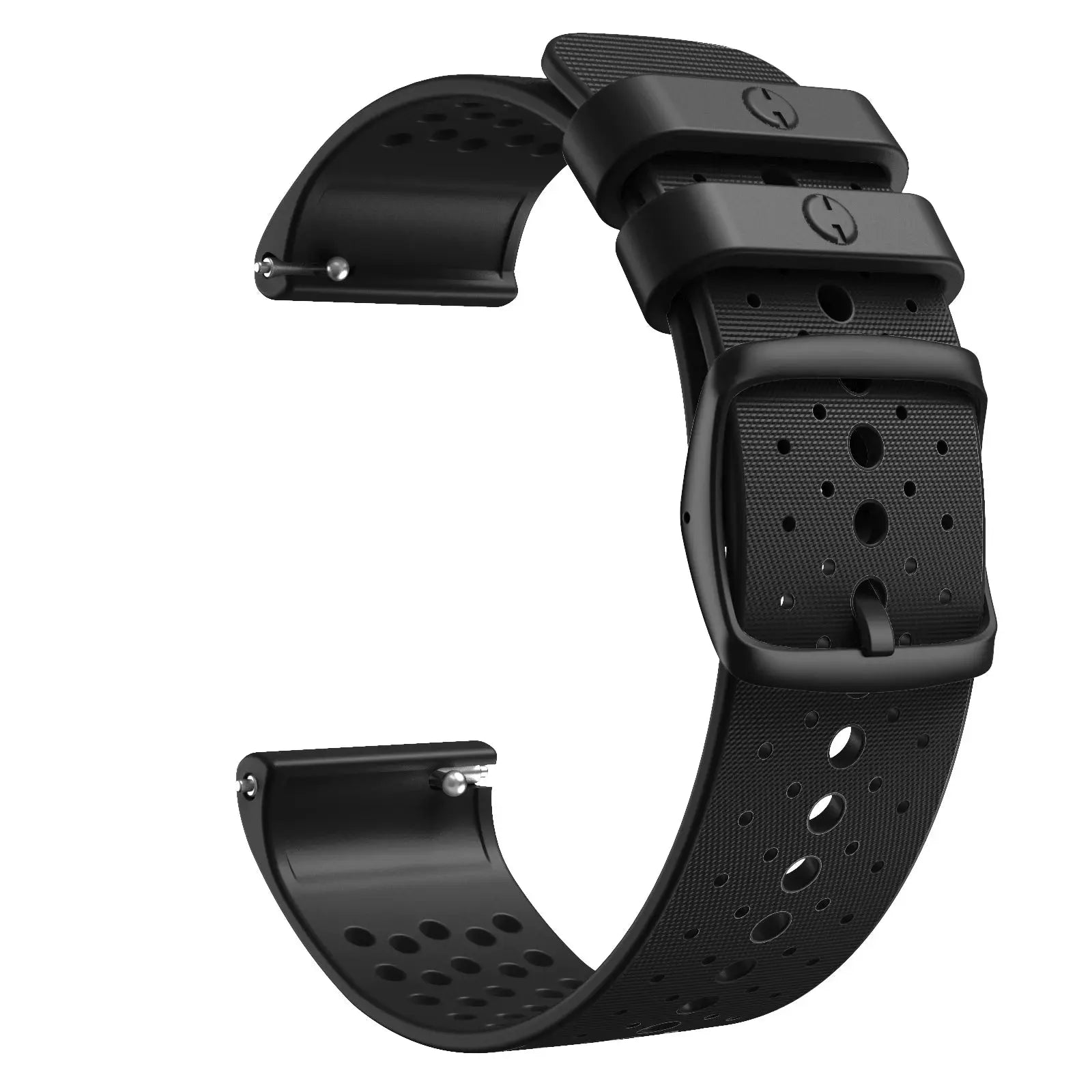 Polar Vantage M Silicone Strap Wristband Replacement - Silver Buckle Bracelet - STRAPS