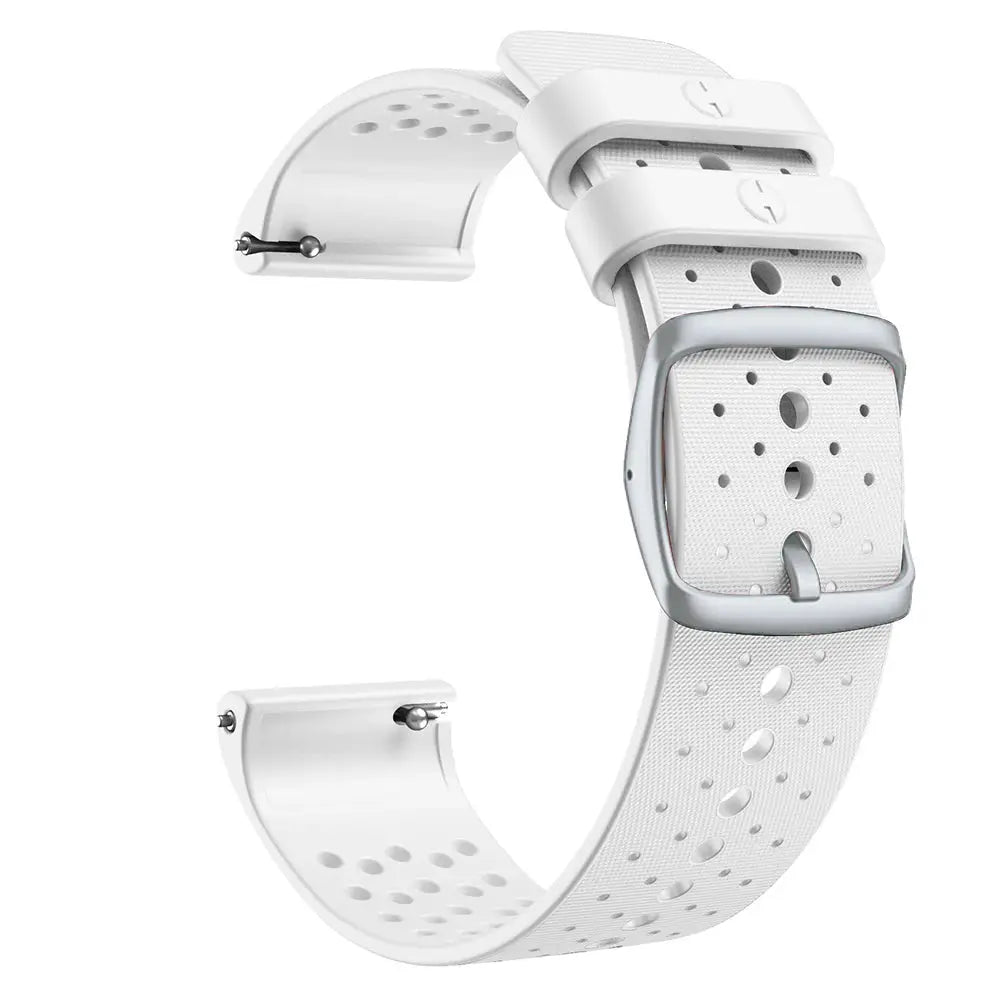 Polar Vantage M Silicone Strap Wristband Replacement - Silver Buckle Bracelet - STRAPS