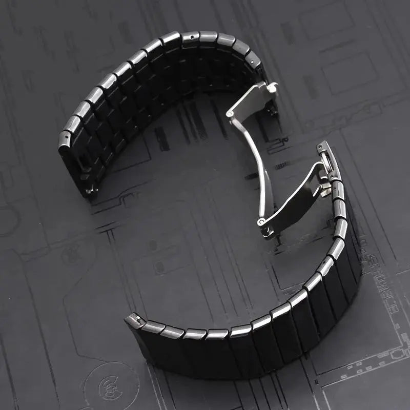 Premium-Grade Black Ceramic Watch Band Replacement for RADO DIAMASTER Series - STRAPS