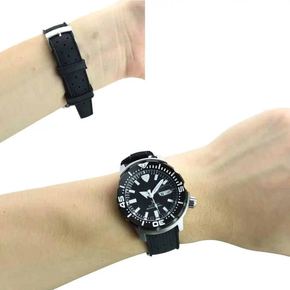 Premium Grade Tropical FKM Rubber Watch Strap for Seiko SRP7J1 STRAPS
