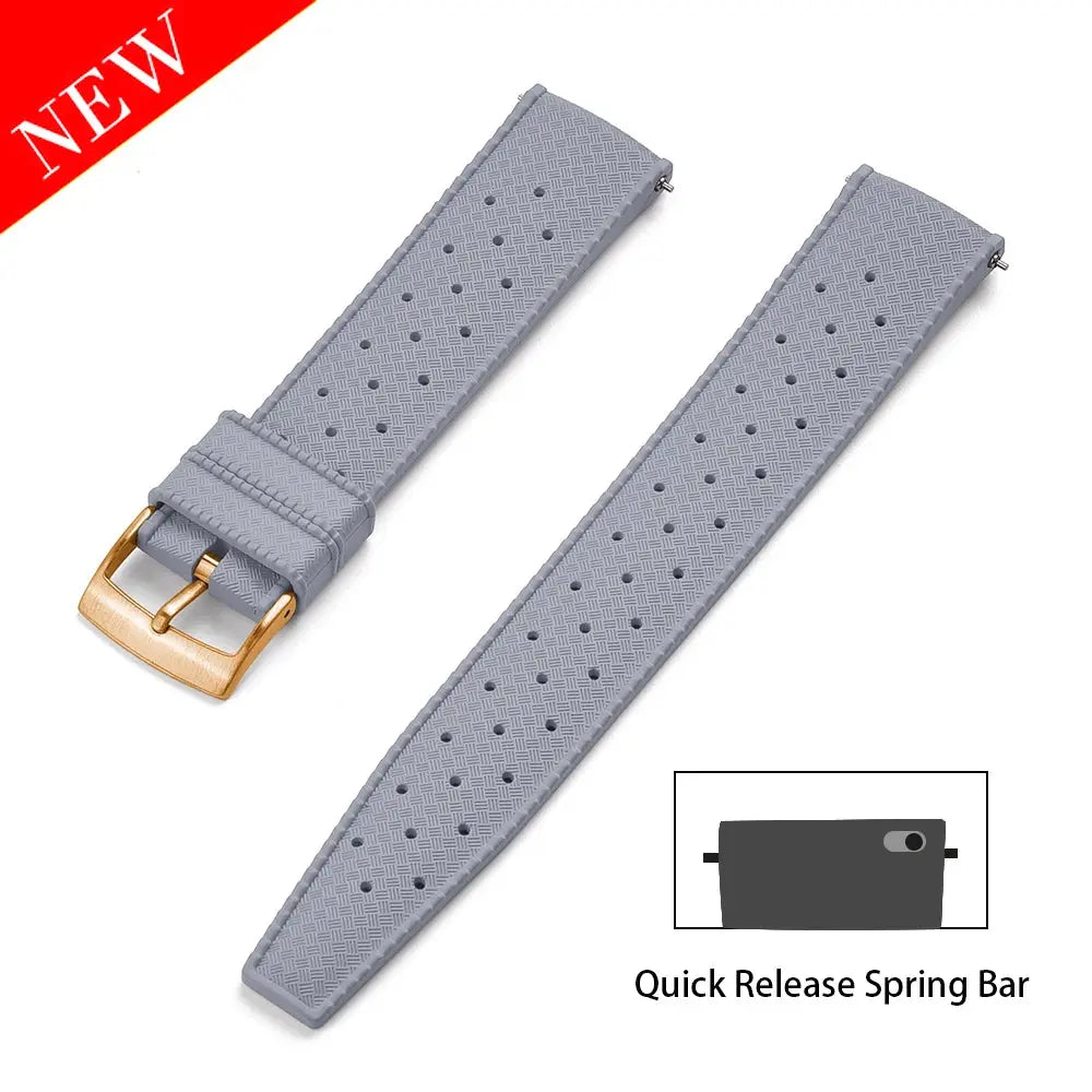 Premium Grade Tropical FKM Rubber Watch Strap for Seiko SRP7J1 STRAPS