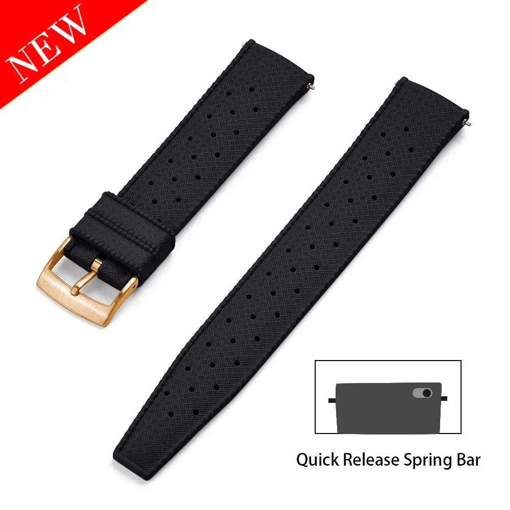 Premium Grade Tropical FKM Rubber Watch Strap for Seiko SRP7J1 STRAPS