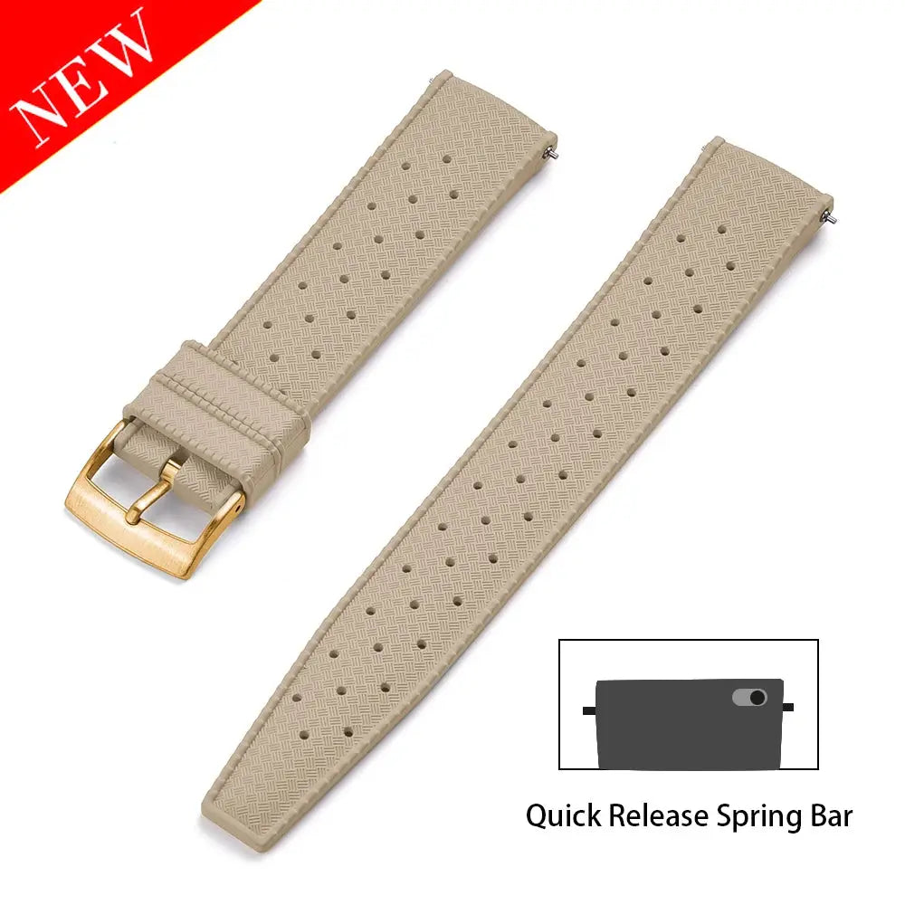 Premium Grade Tropical FKM Rubber Watch Strap for Seiko SRP7J1 STRAPS