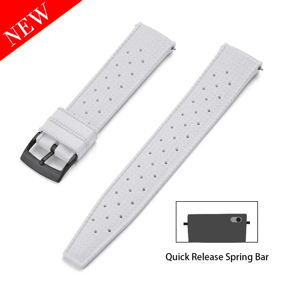 Premium Grade Tropical FKM Rubber Watch Strap for Seiko SRP7J1 STRAPS